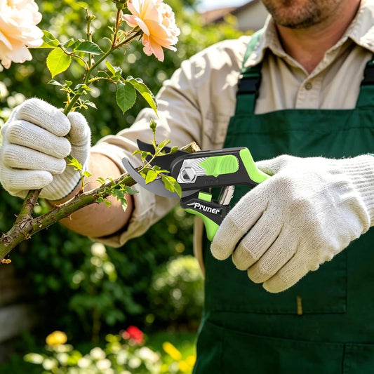 AIRAJ 8" Bypass Garden Shears,1.57”Cut Garden Scissors Pruning Shears Tools