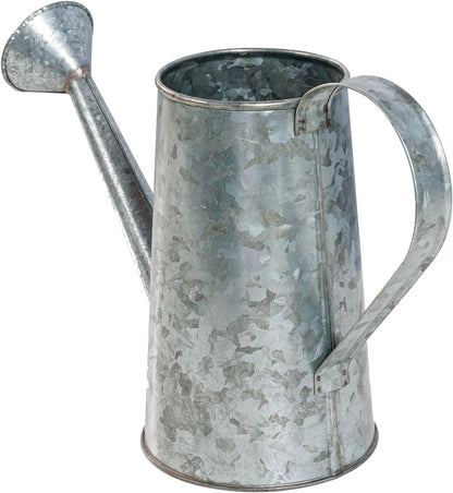 MyGift Vintage Galvanized Metal Watering Can Vases for Flowers, Set of 2