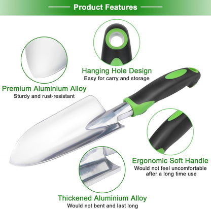 Garden Shovel Hand Trowel, Heavy Duty Hand Shovel, Green