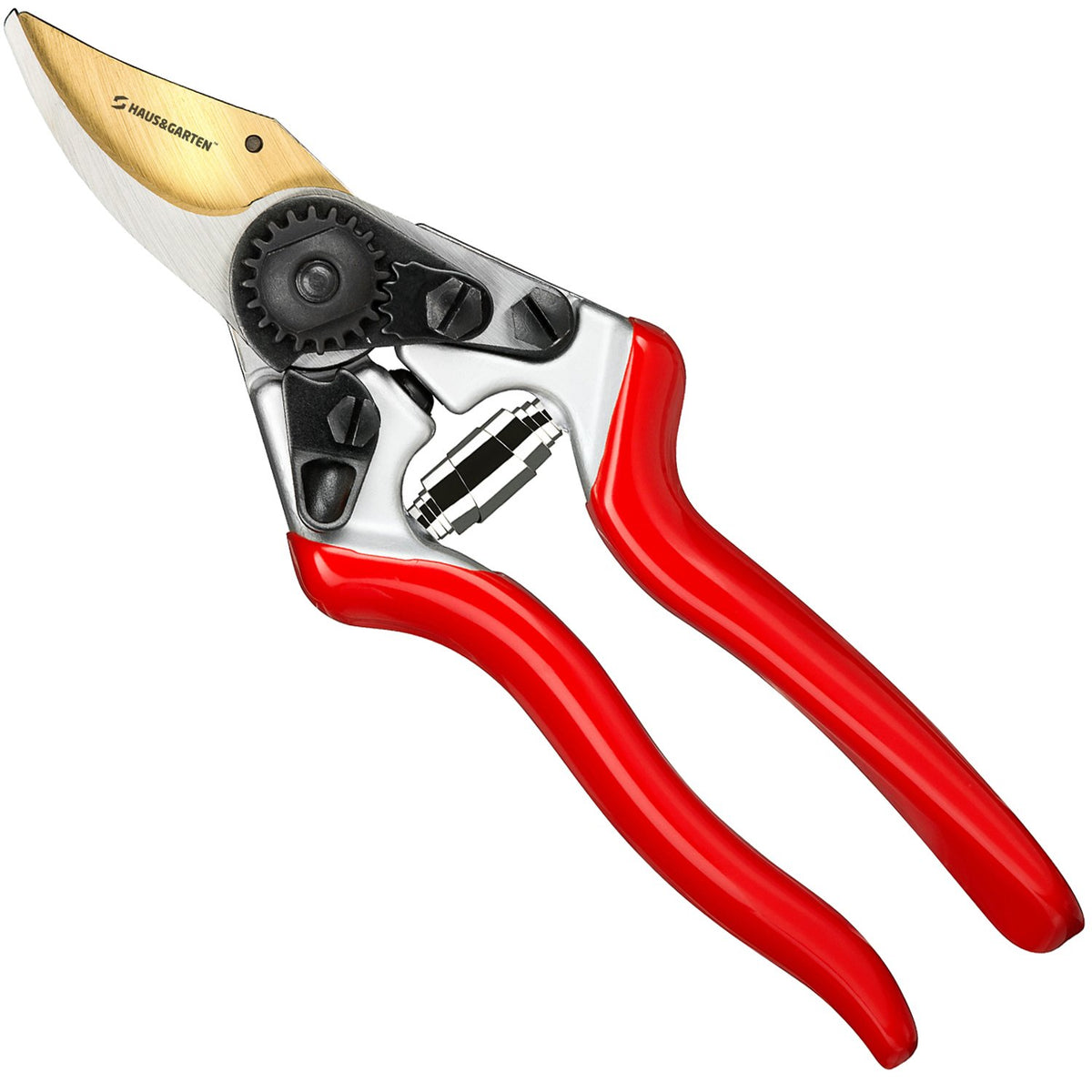 Haus & Garten EnduroPRO Ergonomic Bypass Pruners - Professional Titanium Garden Shears - Heavy Duty Hand Pruning Scissor, Tree Trimmer, Gardening Tool, Branch, Hedge, Rose, Shrub & Bush Clippers