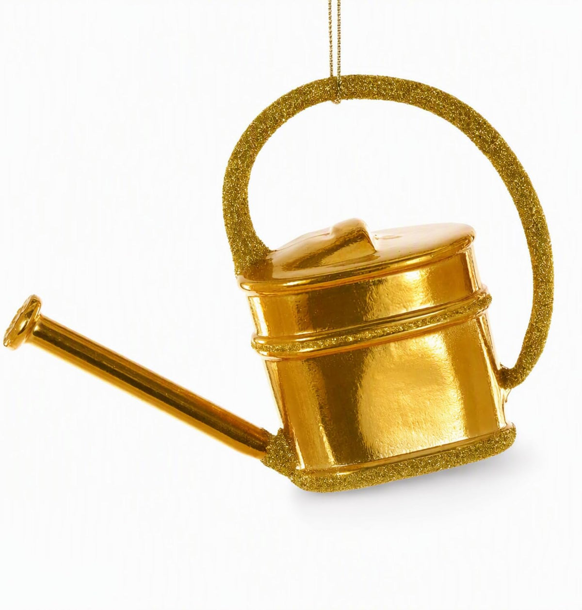 The Bridge Collection Glass English Watering Can Ornament - 3"