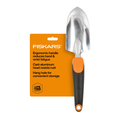 Fiskars 3-Piece Garden Hand Tools Set w/Trowel, Transplanter & Cultivator