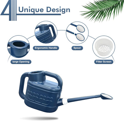 2 Gallon Watering Can, Outdoor Watering Can, Long Spout Large Water Can