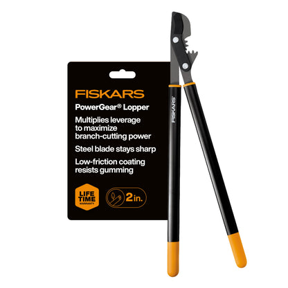 Fiskars 15” PowerGear Garden Anvil Loppers, Tree Trimmer, 1.25" Cuts