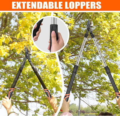 AIRAJ Anvil Loppers for Tree Trimmer Heavy Duty, 26-39'' Tree Branch Cutter