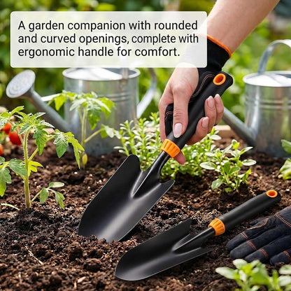 2 Pack Garden Trowel Shovel Set, Non-Slip Hand Spade for Planting