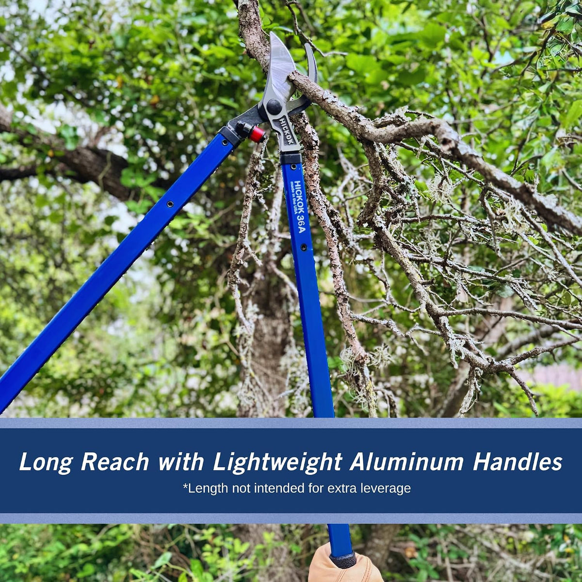 Hickok Heavy Duty Loppers for Tree Trimming – 36" Branch Cutter & Pruning Shears with Long Handle | Lightweight Aluminum Tree Trimmer | Professional-Grade Pruner Made in USA