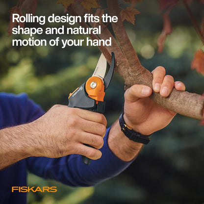 Fiskars PowerGear2 Bypass Pruning Shears, 3/4" Cut Capacity Garden Clippers
