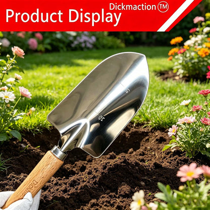 2 Pack Stainless Steel Garden Trowel Set with Marks for Digging Planting