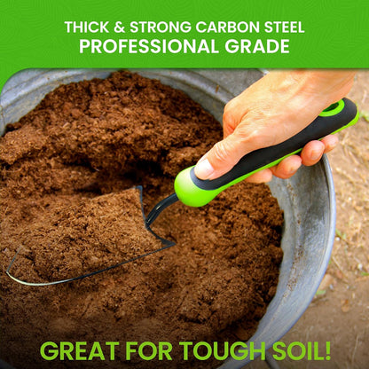 Garden Guru Heavy Duty Garden Trowel Hand Shovel for Gardening – Strong Carbon Steel Hand Trowel with Ergonomic Non-Slip Handle – Perfect for Digging, Planting, Transplanting, and Cutting Roots