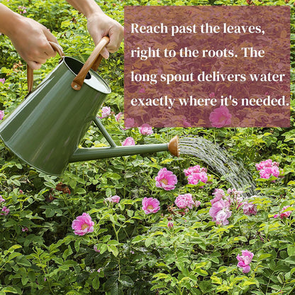 Metal Watering Can with Removable Spout, 1.5 Gallon Large Watering Cans for Plants, Galvanized Steel Gardening Water Can for Indoor & Outdoor Use, Watering Pot with Ergonomic Movable Handle